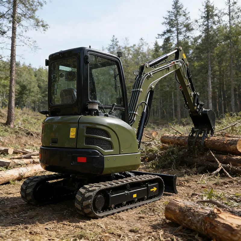 

Zero Tail Swing Mini Excavator with Retractable Tracks for Narrow Access and Confined Urban Construction Sites