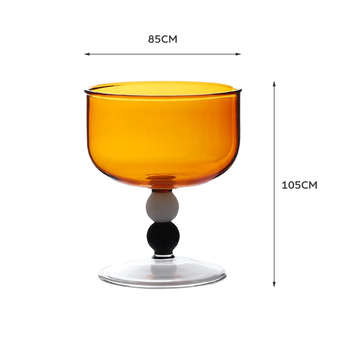 250ml Short Stemmed Goblet Contrast Color Heat Resistant Wine Glasses Cup Amber Green Grey Black Glass Cup 1 Piece