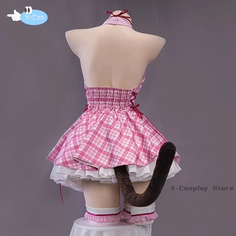 Game Cosplay Dress Suit Sexy Cat's Costume With Cat Tail Anime Set Cute Game Cosplay Chocolate ＆ Vanilla Maid Outfit Service Set