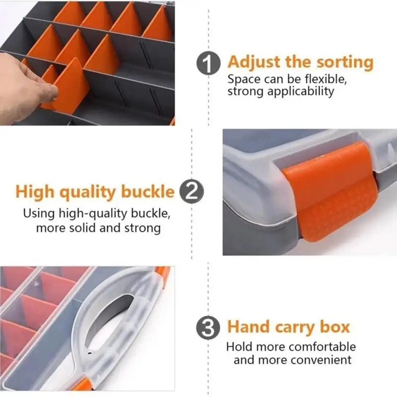 Portable Parts Box Screw Storage Box Small Parts Hardware Tool Screwdriver Auto Repair Tool Box