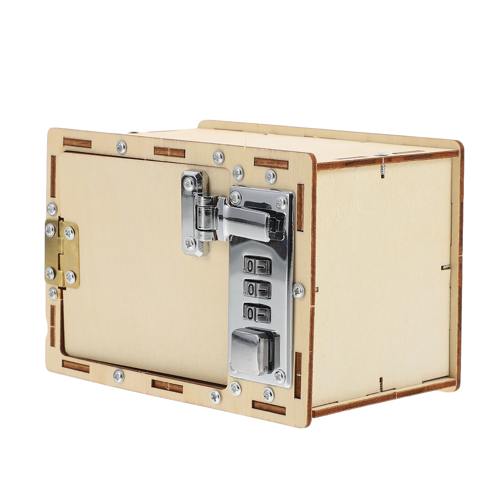 1 set 1 set scatola password in legno kit fai da te puzzle educativo durevole per bambini lucchetto fatto a mano gioco scatola del tesoro gioco di puzzle