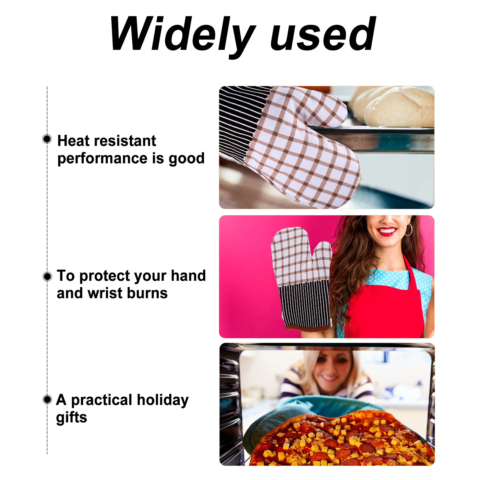 

Kitchen Gloves Microwave Oven Anti-scalding Mitts Heat Resistant Supplies Baking Heat-resistant
