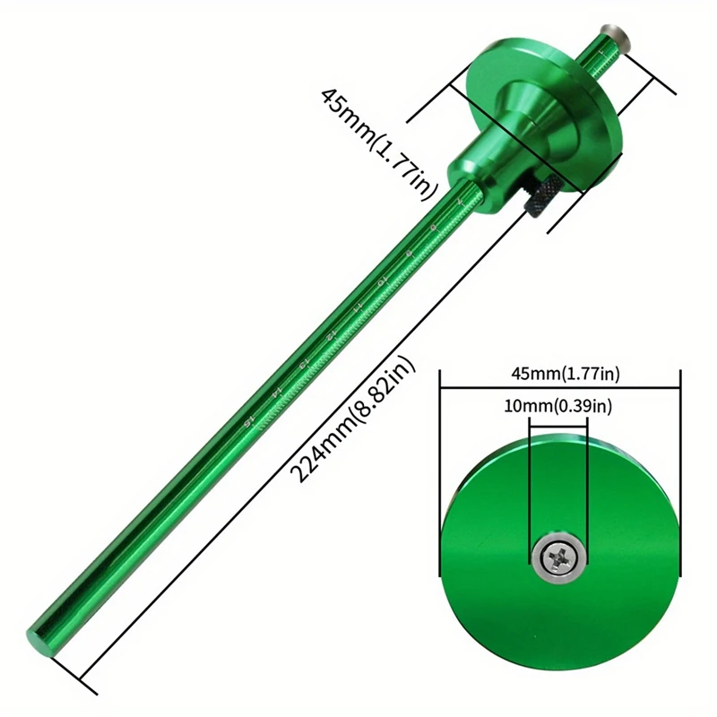Wheel Marking Gauge Aluminum Alloy Parallel Line Drawing Tool Woodworking Marking Scriber Ruler with Graduated Scale [33A HPro]