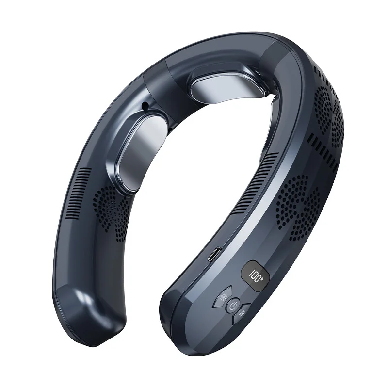 مروحة الرقبة الصغيرة المحمولة مروحة الخالية من الشفرة USB قابلة للشحن المشجعين معلقة بدون أوراق تبريد الهواء المشجعين يمكن ارتداؤها حول الرقبة