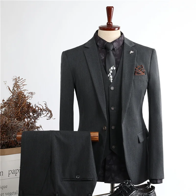 Herren Slim Fit Hochzeit Bräutigam Event Anzug