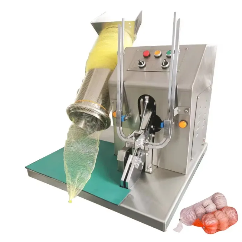 Customized Semi-auto Electric Type Onion Net Bag Clipper Garlic Packing Net Bag Machine Clipping Machine
