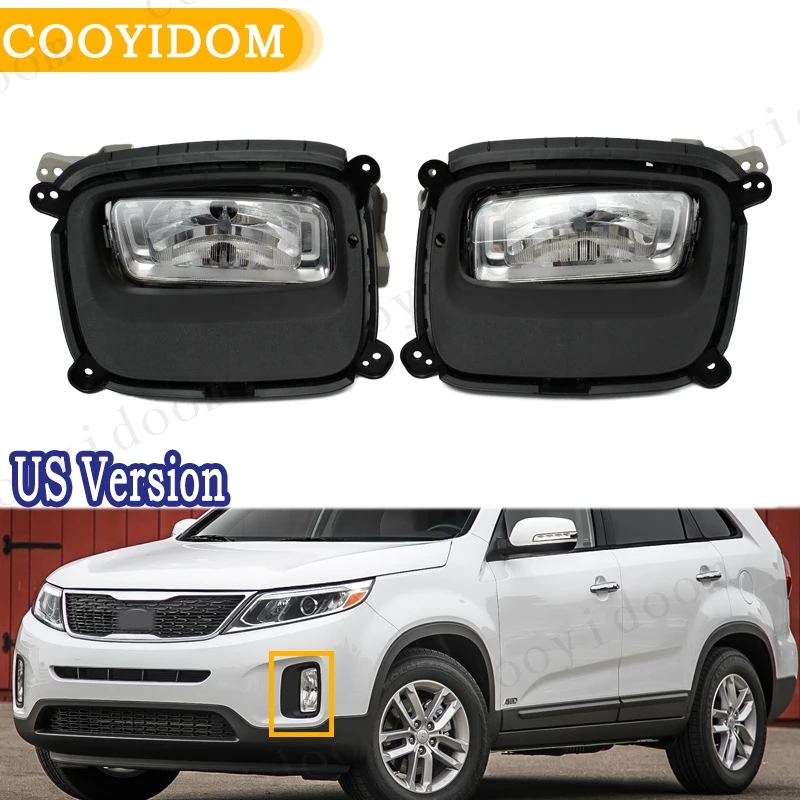 

Car Front Bumper Fog Light Grill Grille Fog Lamp light Fog Lamp Driving Lamp For Kia Sorento 2014 2015 92201-1U700 86523-1U510