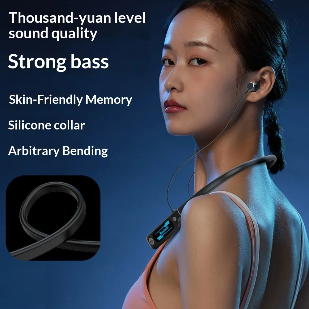 2025 New Neck-hung Bluetooth Headphones Comfortable Wearing Imperceptible Noise Cancellation High Sound Quality Ultra-Long Batte