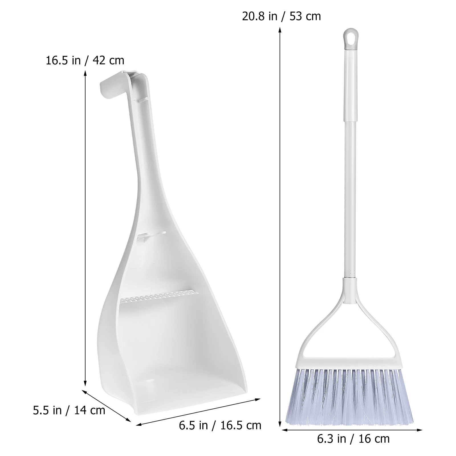 

1 Set Mini Broom Dustpan Compact Lightweight Freestanding Toothed Design For Kitchen Bedroom Car Cleaning Desktop Countertop