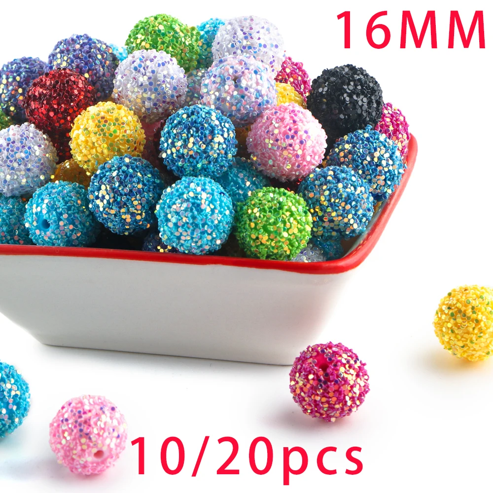 Mermaid Tears Sequins Beads Acrylic Round Balls Sequins Pasting Process For Jewelry Making DIY Handmade Bracelets Accessories