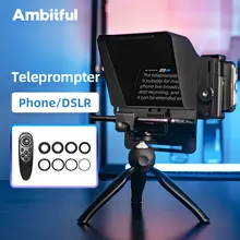 Telefone Pronstoor Ambitful e Gravação DSLR Mini Teleprompter Inscriber Portátil Teleprompter Vídeo Artefato Com Controle Remoto