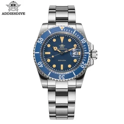 ADDIESDIVE Watch For Men New Quartz Wristwatch Ceramic Bezel Diving 200m Luminous 41mm Automatic Date Sports Diver Men's Watch