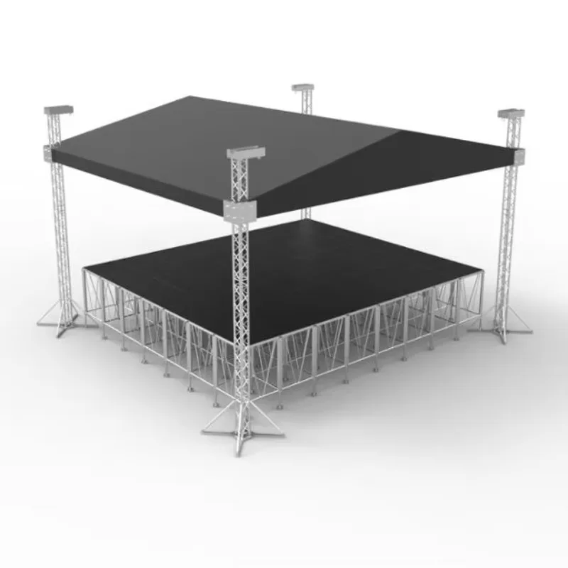 【Direct Factory Sale】Black Canopy Stage Roof Truss Tower Structure