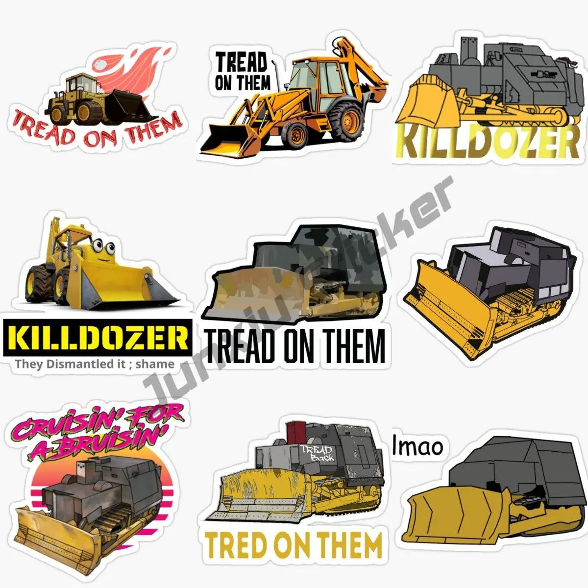 Off Road Killdozer Stickers for Cartoon Stickers Bumper Luggage Room Car Decorations Anime Laptop on Bumper Rear Window