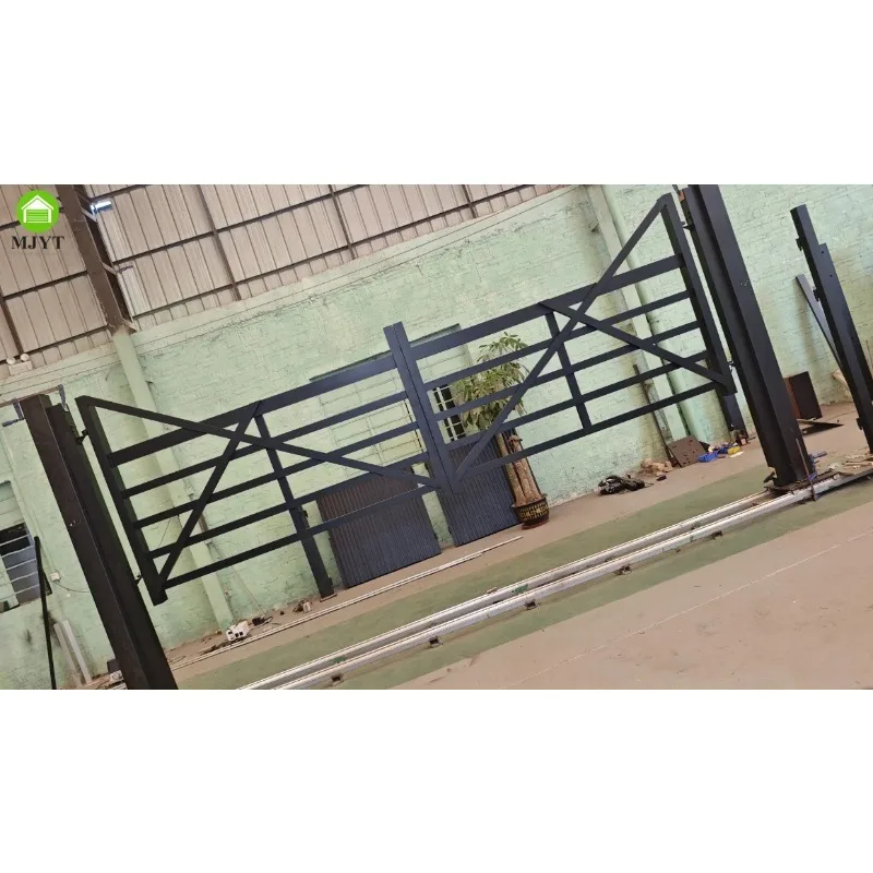 بوابة ممر المزرعة والمعرزة المصنوعة من الألومنيوم بتصميم مانور الأمريكي، سياج وتعريشة خارجية أنيقة #4