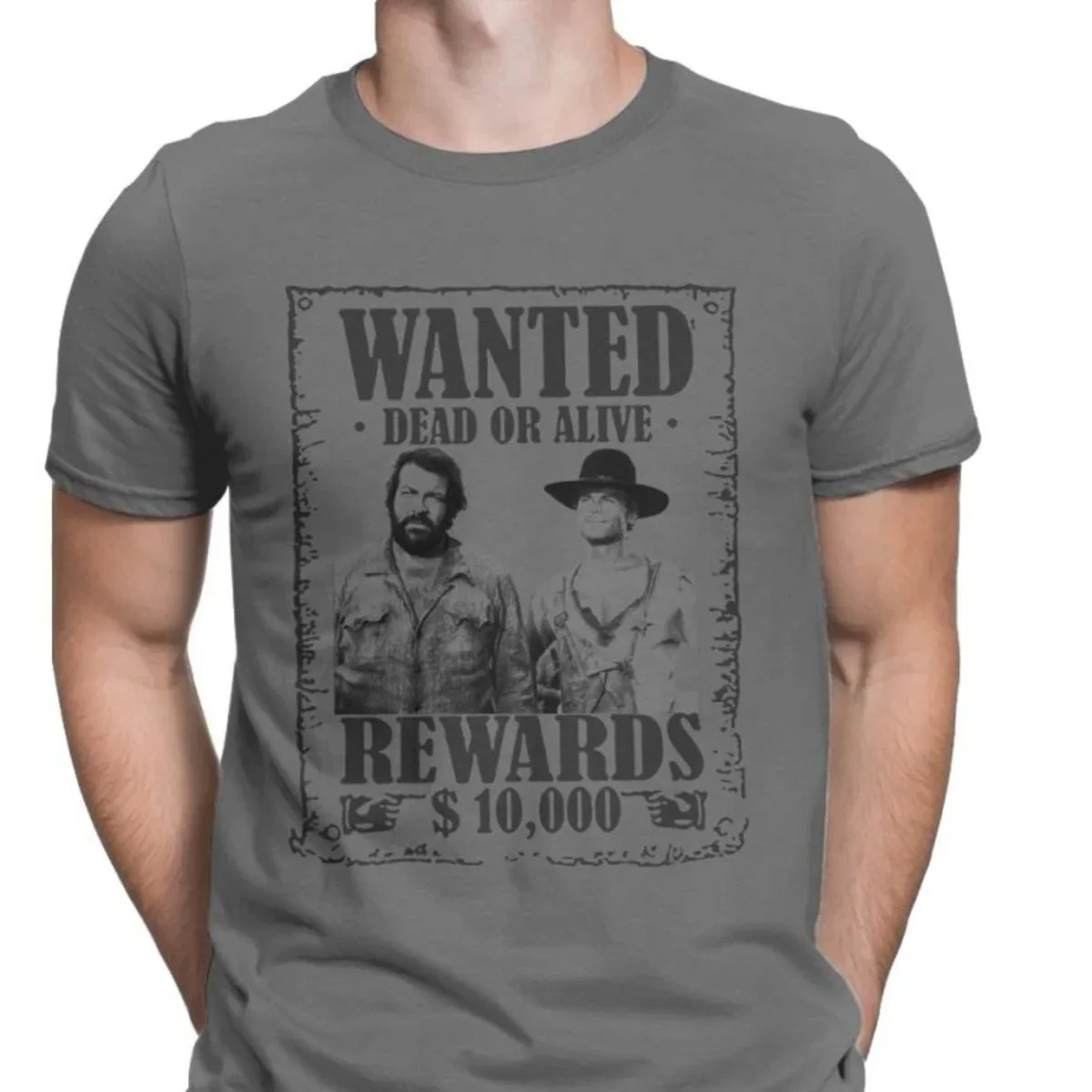 Bud Spencer Terence Hill Wanted Lo Chimavano Epic Movie T Shirt Men Graphic Vintage T Shirt Premium Cotton Tshirts