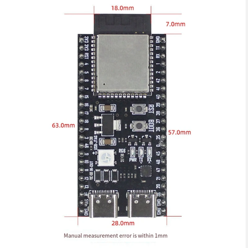 Breadboard 0.91 Inch Kit For Deepseek Xiaozhi AI Voice Chatbot Kit ESP32-S3 N16R8 Development Board