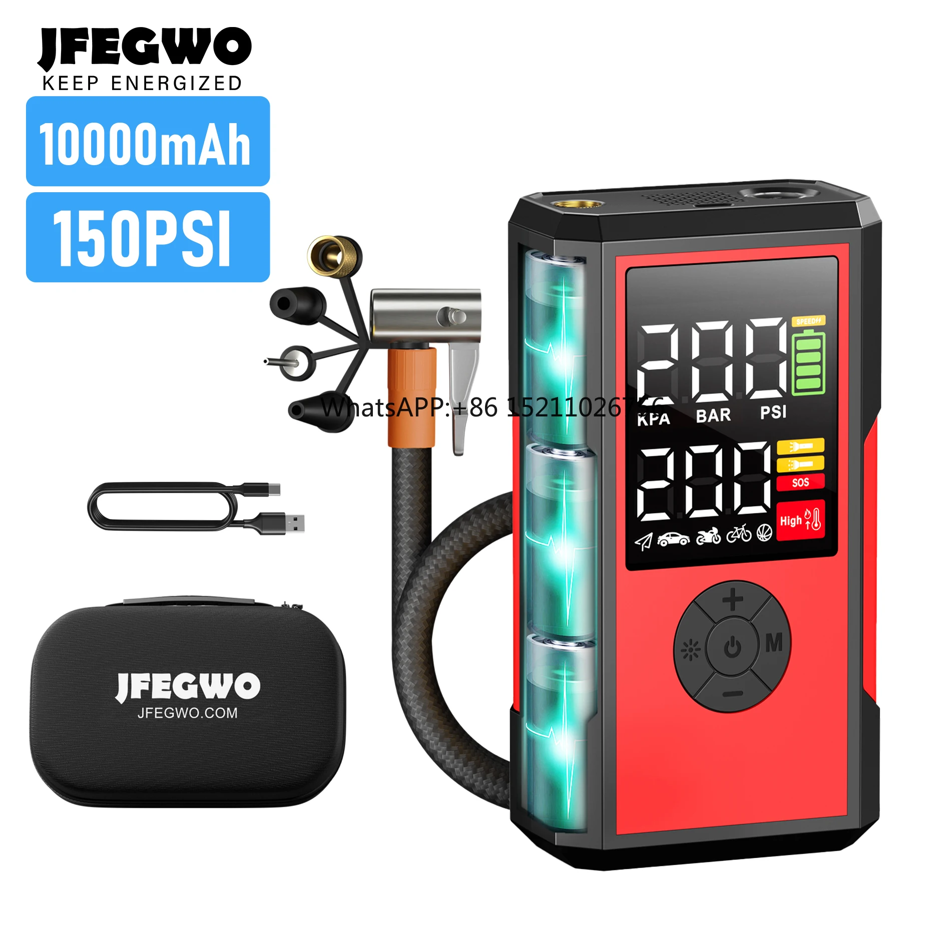 Multifunction Automatic Lightweight Wireless Digital Display Portable Car air pump Car tire Inflator Pump