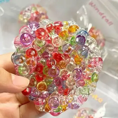 **1Pc Creative Explosion Beads Handmade Ball Stress Relieving Toys Slow Rebound Toy Fidget Toy Children Decompression Toys
