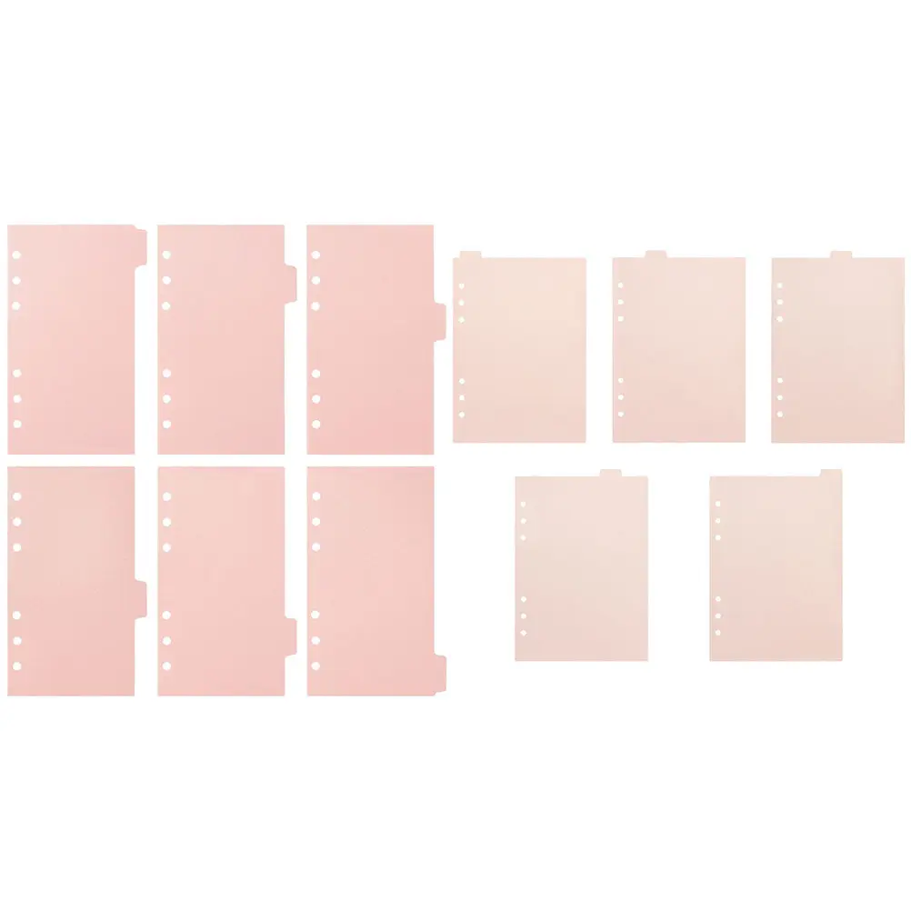 

2Sets Notebook Supplies Index Dividers Plastic Punched Binder Tabs for Loose Leaf Notepads Reports Presentations Class Notes