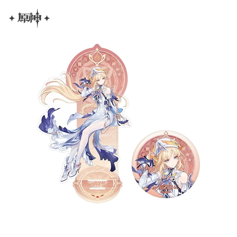 [Pre-order] Official Genshin Impact “Silence in the Heart” Series Game Merchandise: Nicole Pin and Stand Set—Perfect Gift