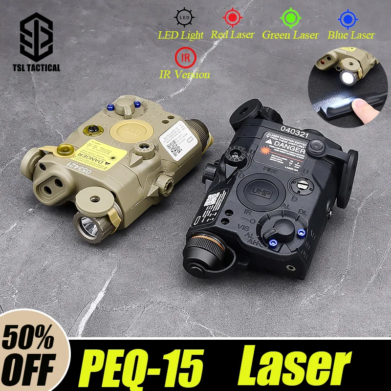 

Tactical WADSN New IR Version Laser Pointer Red/Green/Blue Laser LA-5C/UHP PEQ-15 Laser Infrared Sighting White LED Flashlight