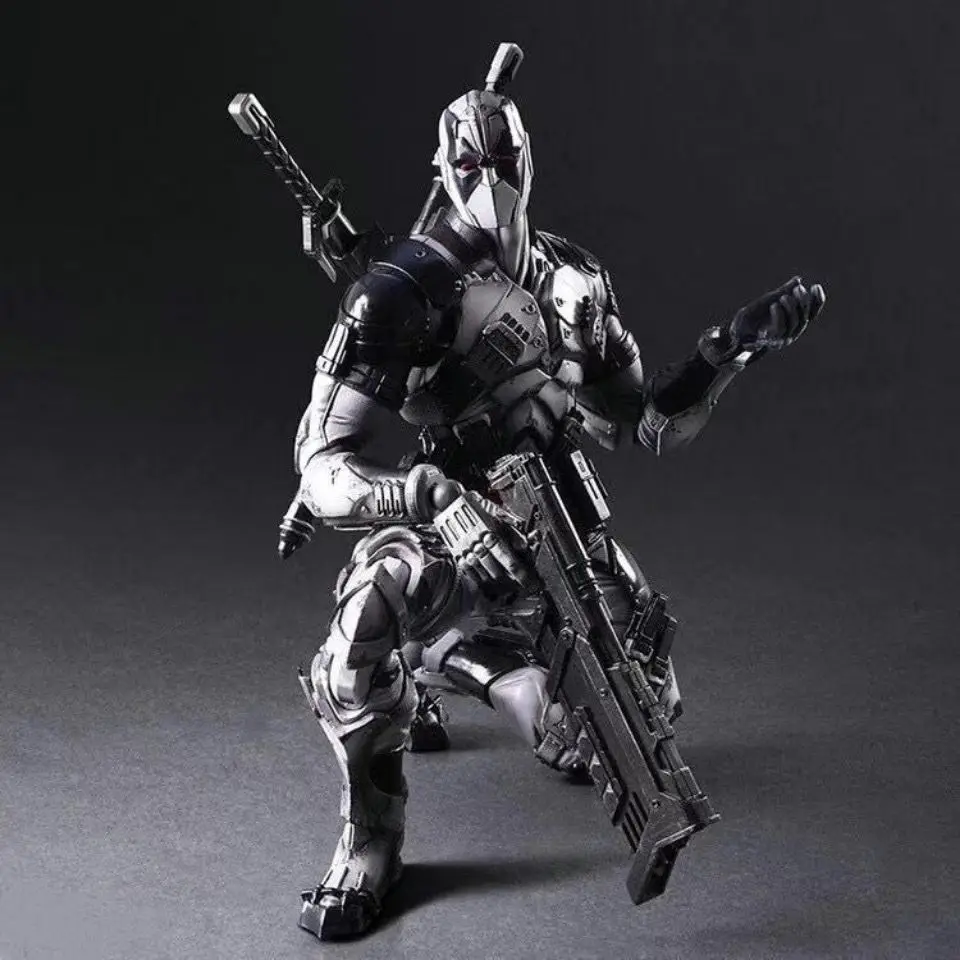 Play Arts Reimagines Deadpool in a Gray Version. This Is a charming Little Figure.
