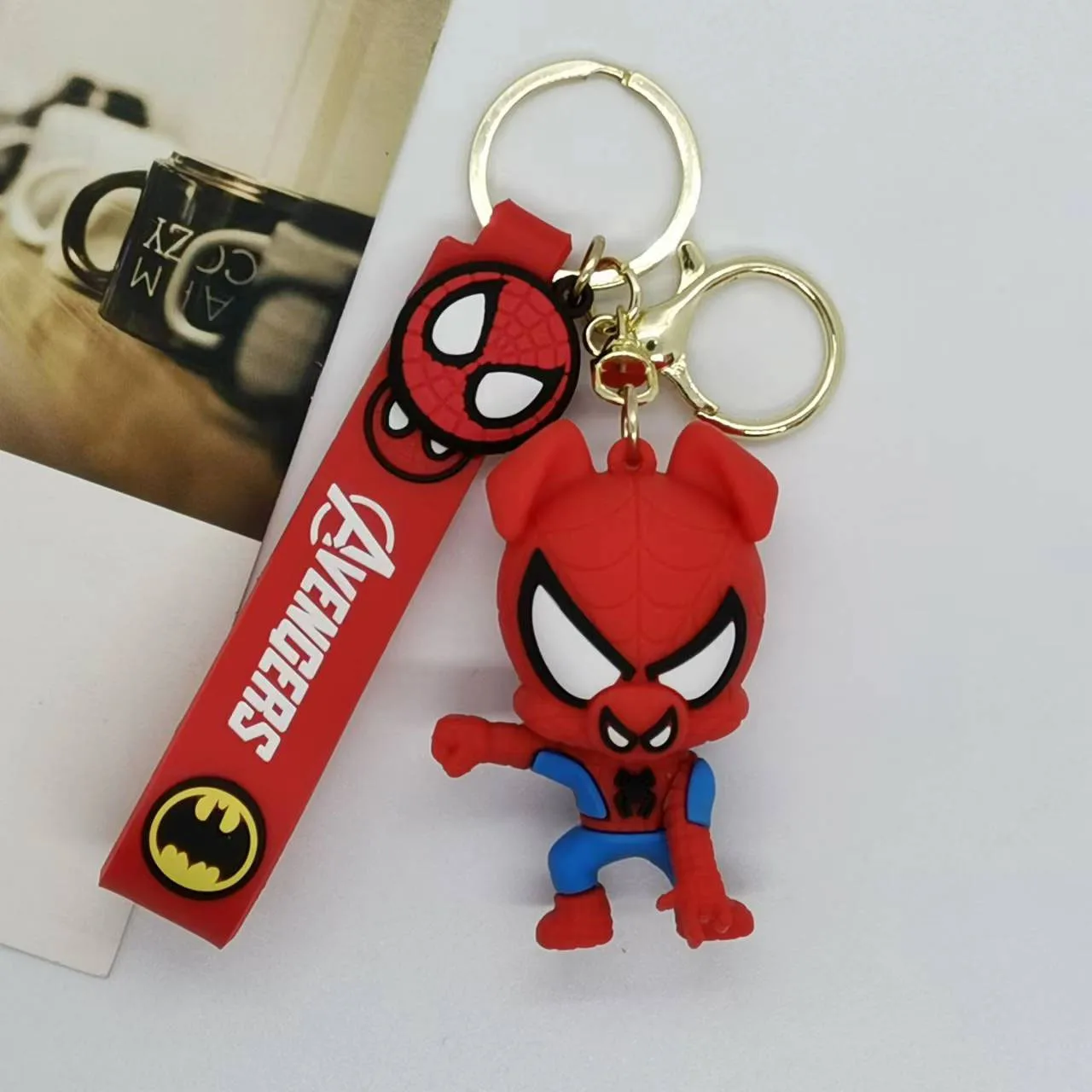 Chaveiro Criativo de Desenho Animado do Homem-Aranha, Pingente para Casal, Acessório para Bolsa e Carro, Presente para Amigos