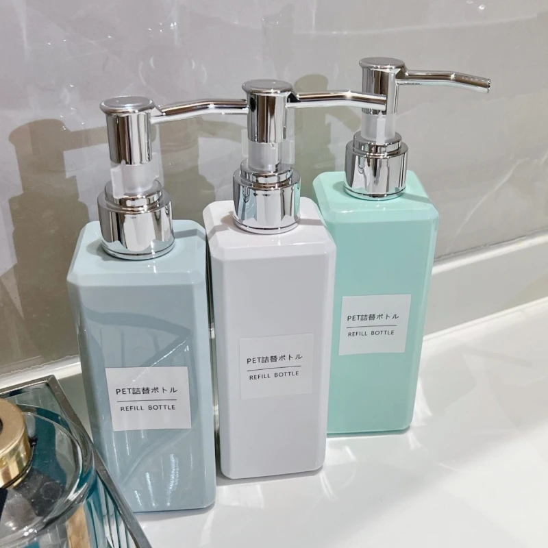 Dispenser voor vloeibare zeep Hervulbare pompfles Vierkant Badkameraccessoire Shampoo Conditioner Container Douchegel Sub-bottelen