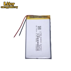 404070 3.7V 1300mAh 354070 Lithium Polymer Li-Po Rechargeable DIY Battery For GPS PSP mobile electronic part