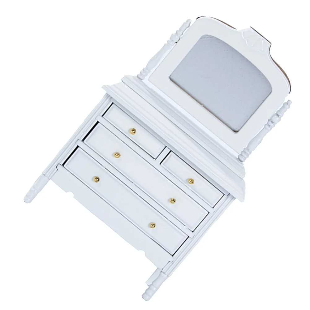 Armário de vestir em miniatura decoração de madeira premium pequeno resistente mini casa móveis foto prop acessórios mini casa móveis
