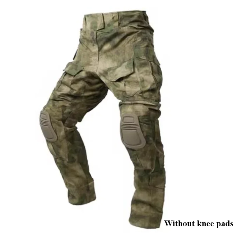 Mens Cargo Tactical Pants Outdoor Sports Wear-resistance Camouflage Training Overalls Multi Pocket Hiking Combats Trousers