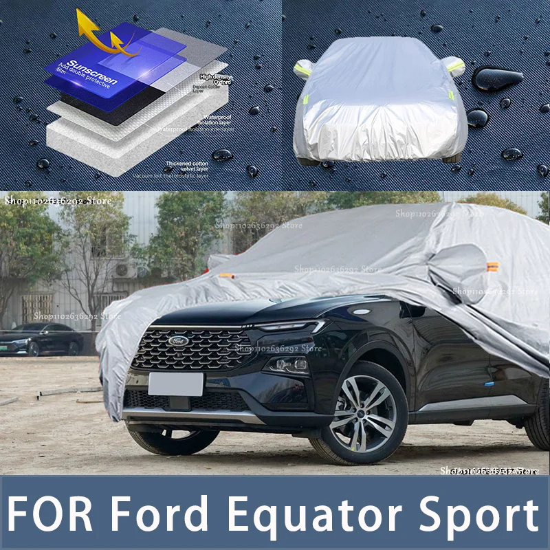 Full Car Covers para Ford Equator Sport, Outdoor Cobertura de Neve, Impermeável e Dustproof, Acessórios Exterior, Sombrinha