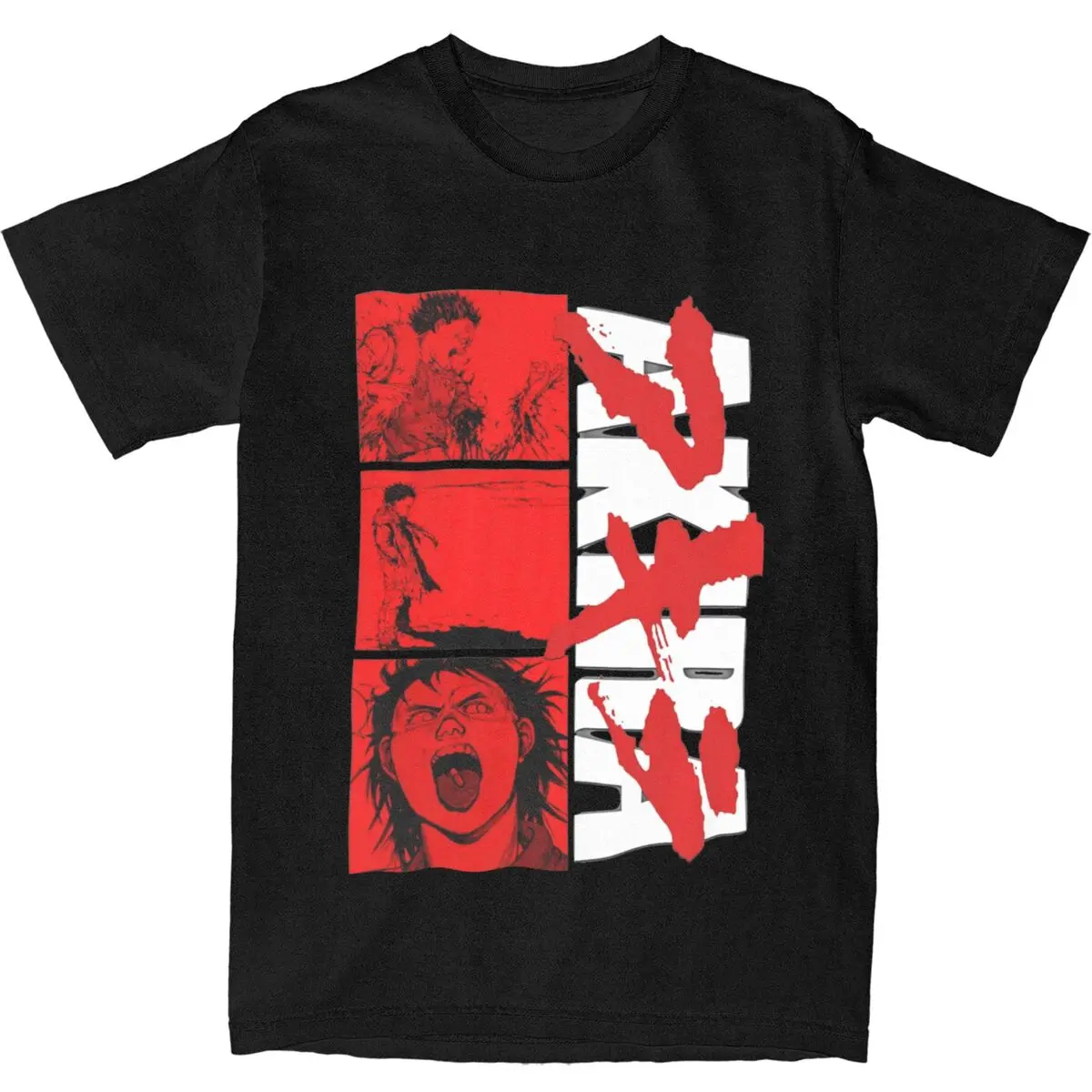 Anime Japan Akira Tetsuo Shima Red T Shirt Hip Hop T-Shirts Short Sleeve Y2K Tops Summer 100% Cotton O-Neck 4XL 5XL 6XL Top Tees