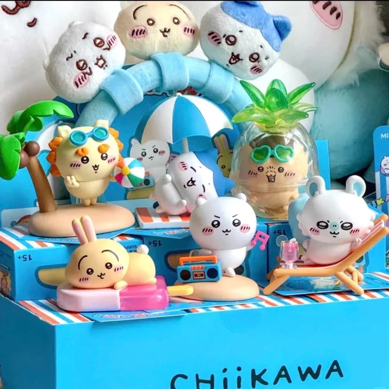 

В наличии Оригинальный Chiikawa Summer ‌ Momocha Summer Series Коллекционная виниловая фигурка Слепая коробка Усаги Орнамент Коллекционные игрушки в подарок