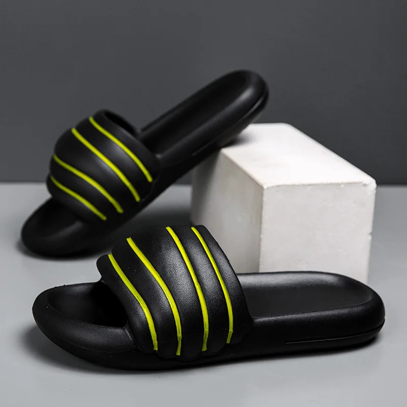 

Men's Slippers Comfortable Soft Platform Slides For Men Fashion Designer Slippers Outdoor Non-slip Beach Shoes Man Casual Slides