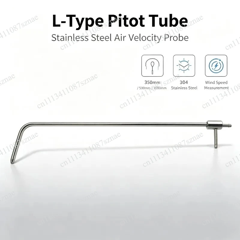 TPL Series L Shape Pitot Tube 350mm 500mm Wind Speed Measuring Probe Air Flow Velocity Test Pitot Tube Sensor