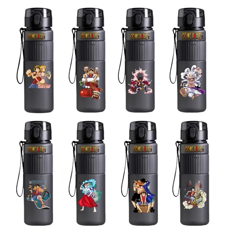 ONE PIECE Water Glasses Children's Kettle Student Sports Lovel Cups Travel Fitness Water Bottles Holiday Gifts Anime Peripherals