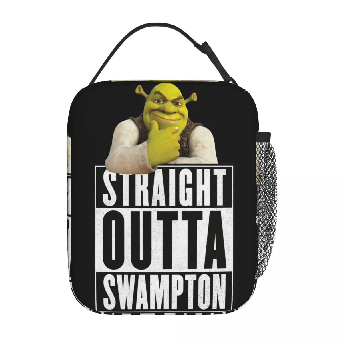 Shreks Straight Outta Swampton Insulated Lunch Bag Funny Food Container Portable Thermal Cooler Lunch Boxes For Work