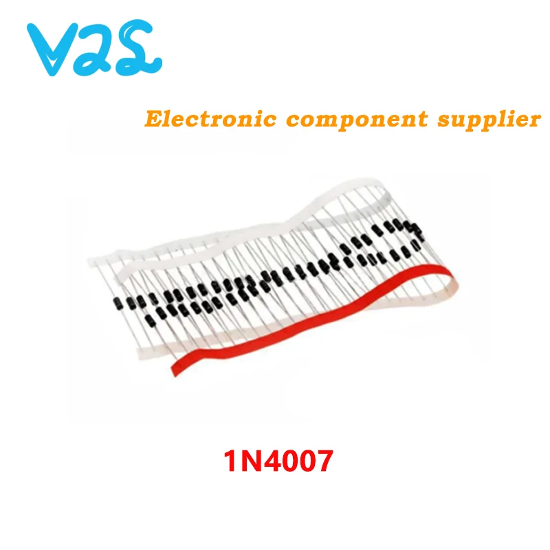 

(50pcs) 100% New 1N4007 4007 1A 1000V IN4007 Schottky Barrier Rectifier Diode DO-41/DO-27