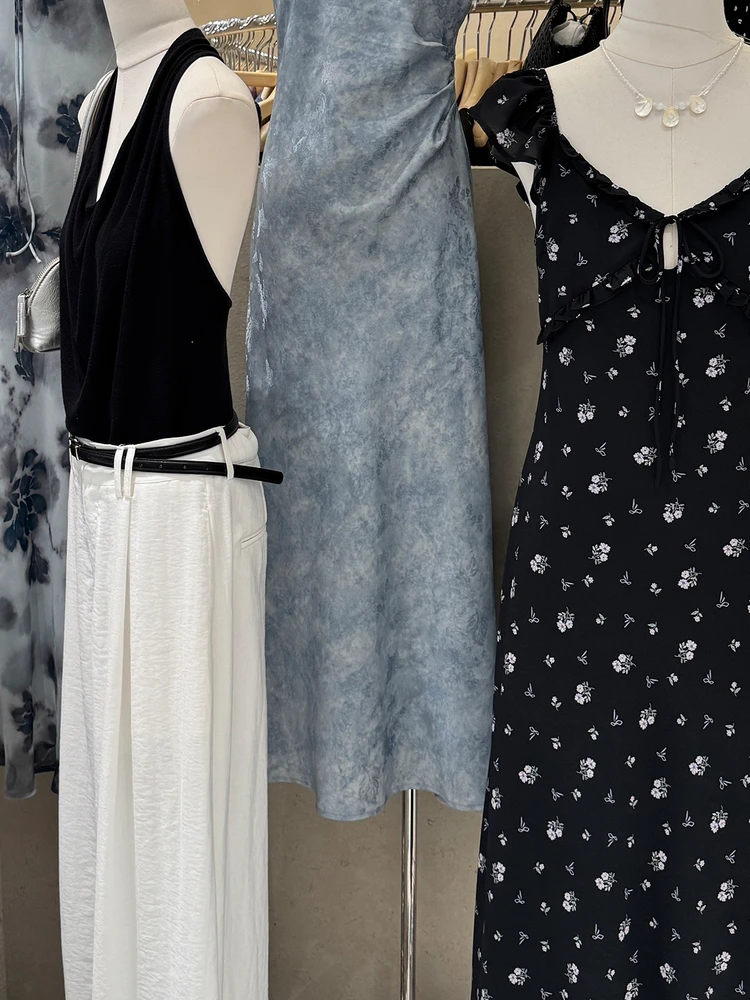 Nuova estate 2025 Gilet lungo blu slim fit da donna Colletto Dr Stand up Button Vita alta Fibra di poliestere Svel Abbigliamento da viaggio