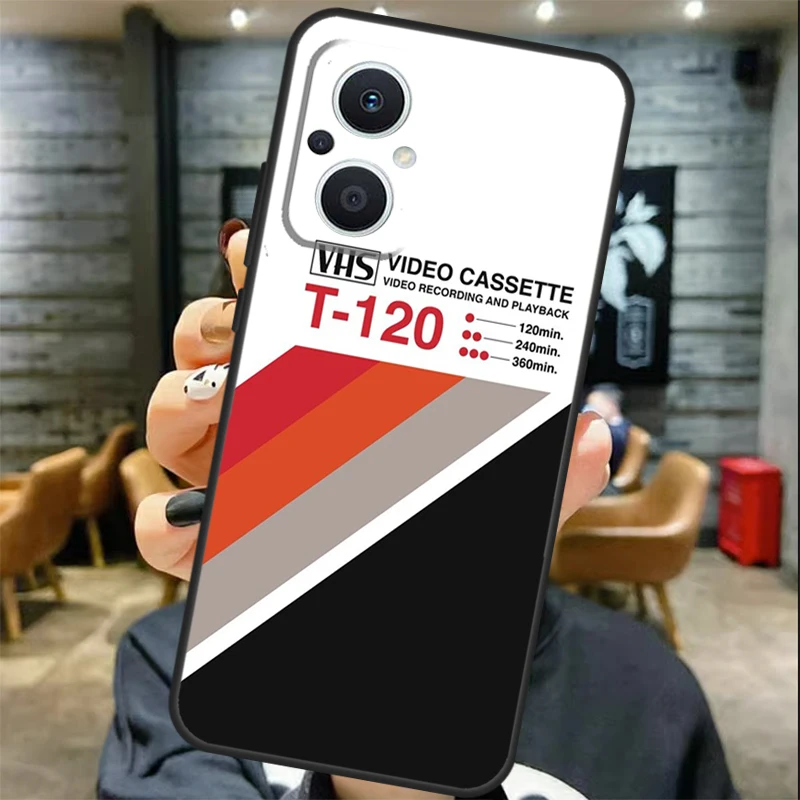 حافظة شريطية ريترو VHS لهاتف OPPO Reno 13 13F 12 F 11 8T 7 8 10 Pro OPPO Find X8 X6 Pro X3 X5 Lite Cover Coque