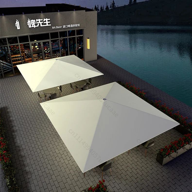 Custom SCD Hot Sale Luxurious Large Diameter Parasol Sun Shading Outdoor Furniture Starlight Umbrella