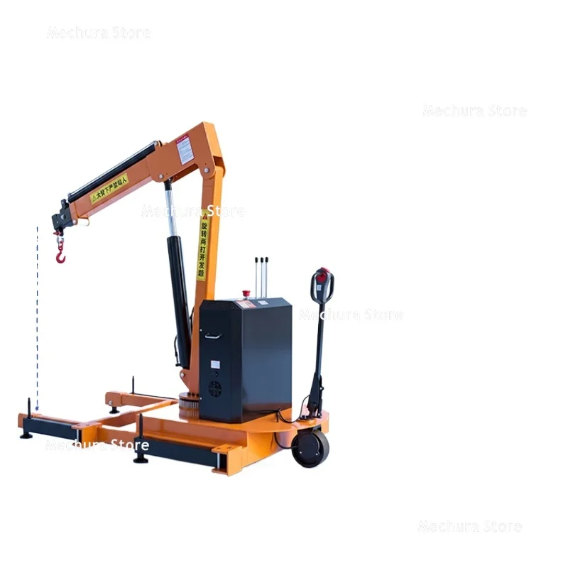 Electric Hydraulic Mini Hoist Truck-Mounted Small Mobile Lifting Cranes 1 Ton 2 Ton Lifting Hoist Heavy Duty Home Use Crane JT60