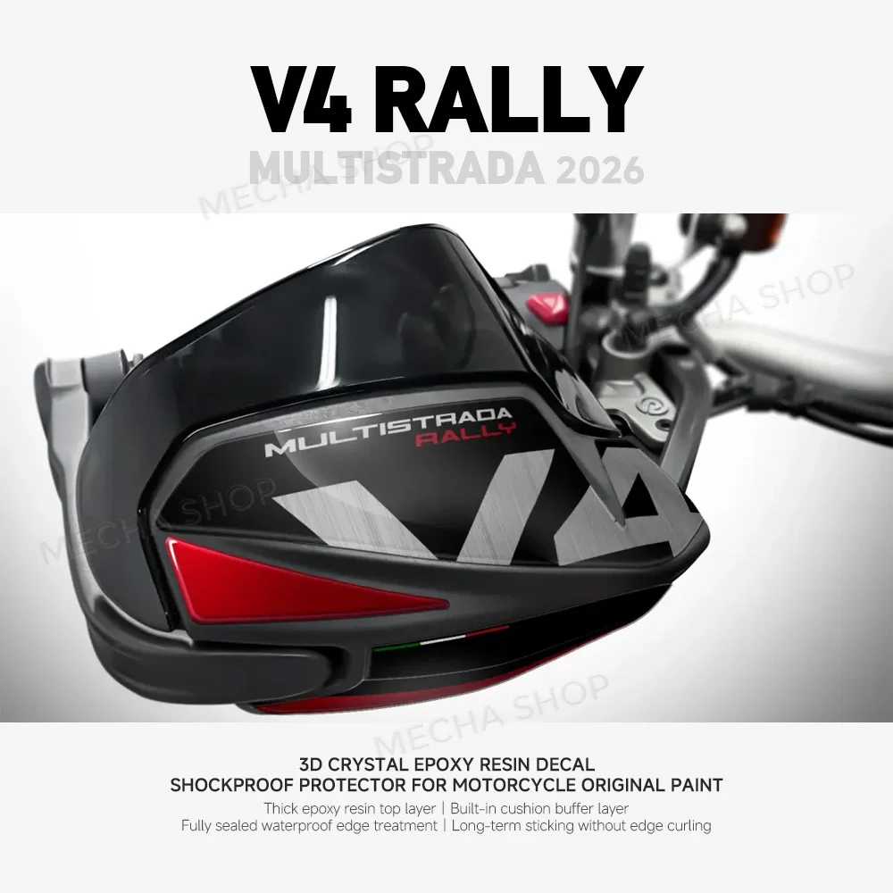 Motorcycle Stickers Hand Guard 3D Decals Waterproof For Multistrada V4 Rally 2026