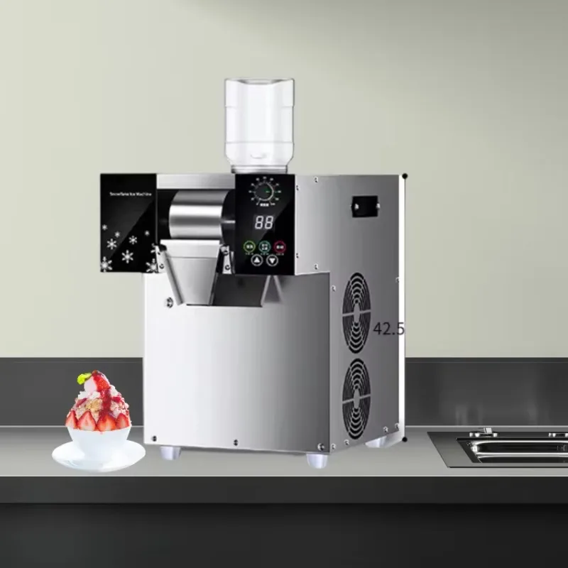 Mini Electric Milk Snow Ice Machine Swelling Ice Cold Drink Maker Commercial Use Stainless Steel