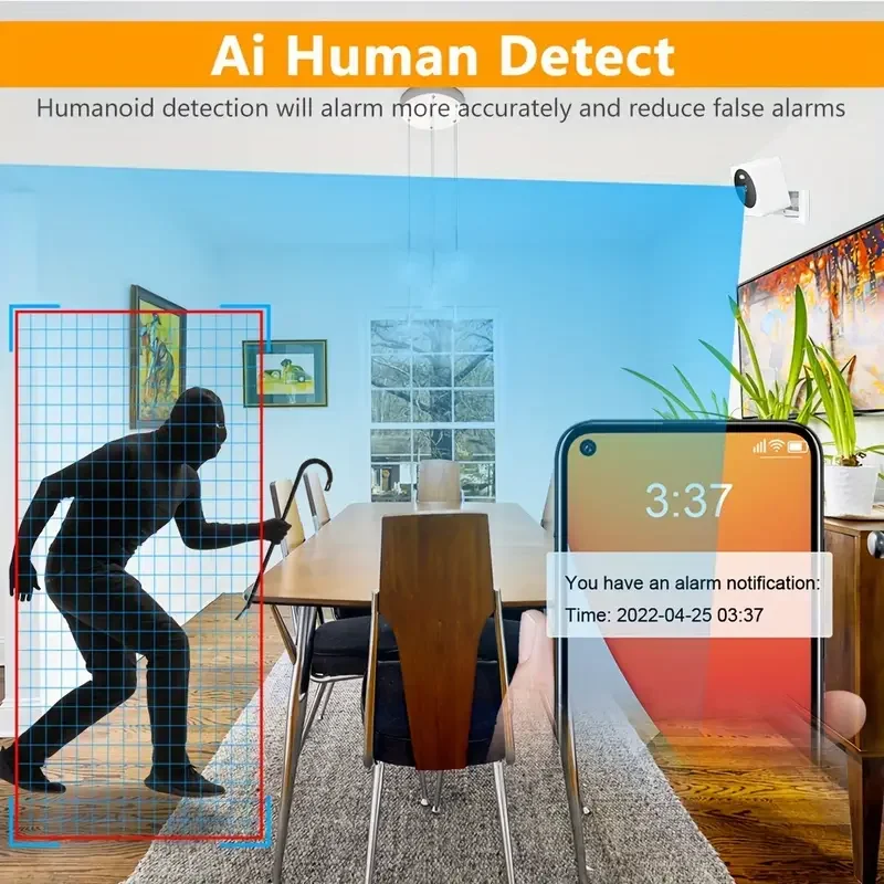 5MP Tuya Wifi IP نظام الكاميرا الأمنية في الهواء الطلق مقاوم للماء كاميرا مراقبة CCTV لاسلكية صغيرة 2 طريقة الصوت كاميرا مراقبة الطفل