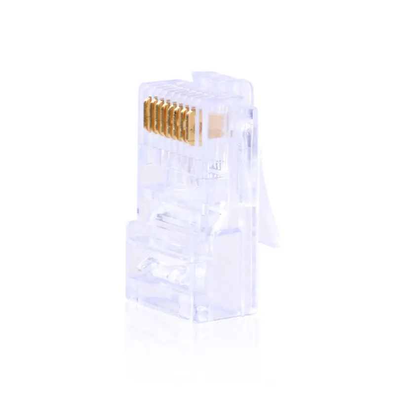 50Pcs Vergulde RJ45 Hoofd Pc Ethernet Kabel Netwerk Connector Modulaire Accessoires Plug 8P8C Plug Cat5 CAT5e