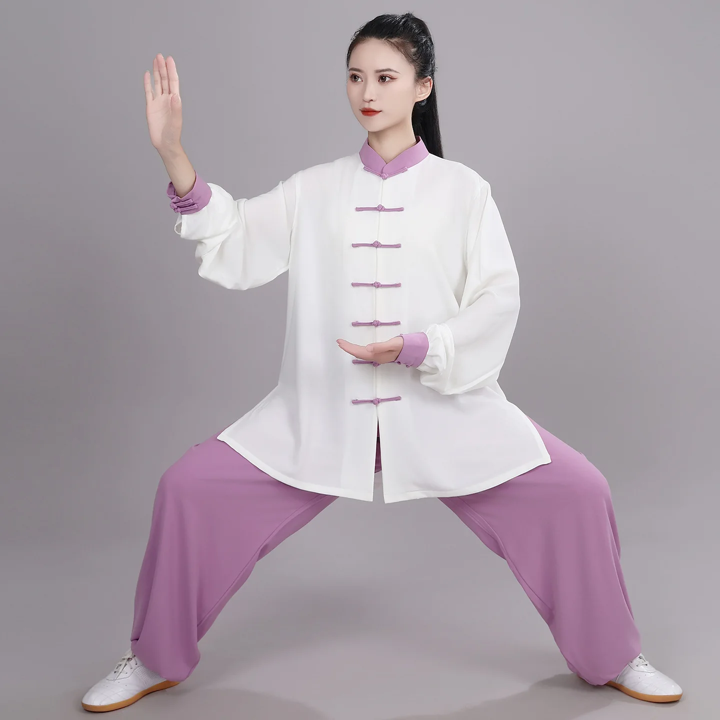 Long Sleeved Wushu Traditional Taichi Suit Chinese Triditional Tai Chi Wushu Kungfu Classical Practice Clothes Performance