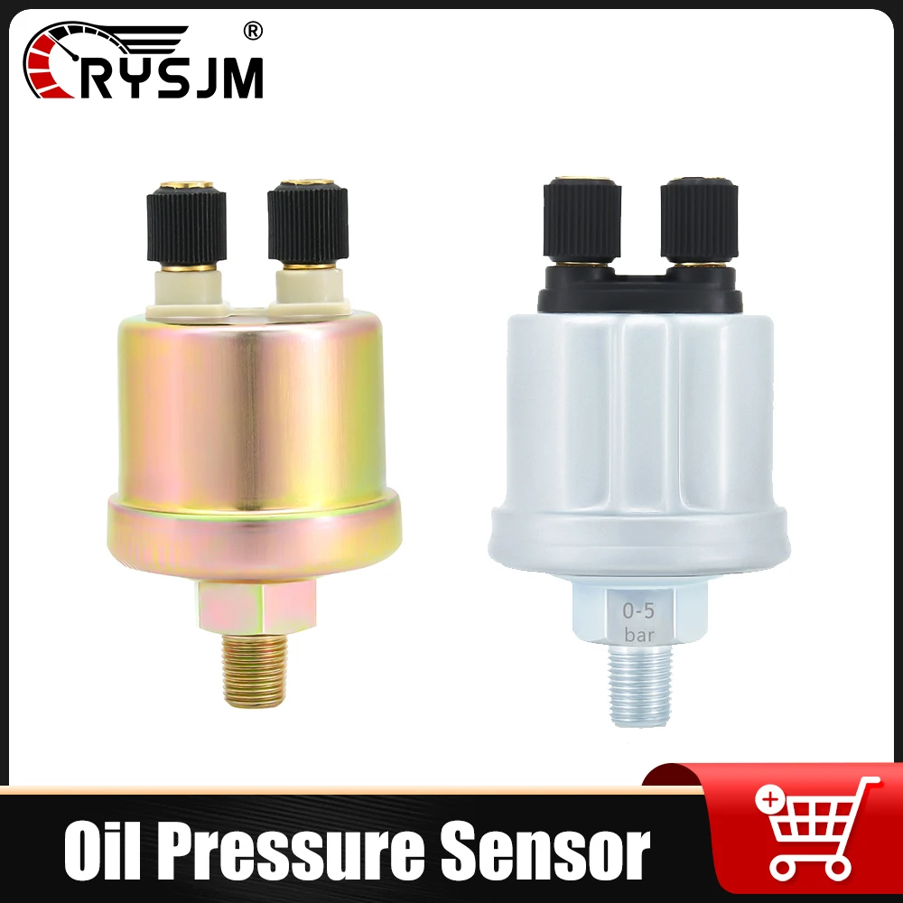 1/8NPT Oil Pressure Sensor 0-5 BAR / 0-10 BAR for Universal Oil Press Gauge Sender Unit Diesel Auto Part Kit Car Accessories